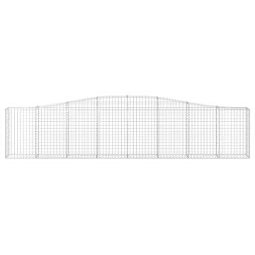 Arched Gabion Baskets - 25 pcs Galvanised Iron 400x30x80/100 cm