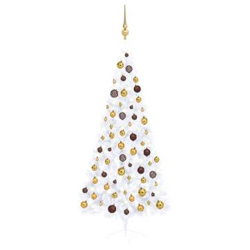 Artificial Half Pre-lit Christmas Tree with Ball Set - 180 cm