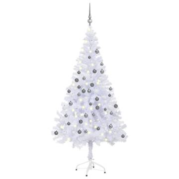 Pre-lit Artificial Christmas Tree with 230 Branches - 120cm