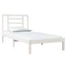 White Solid Wood Pine Bed Frame 100x200 cm | Hipomarket