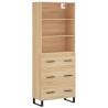 Stylish Highboard Sonoma Oak 69.5x34x180 cm - HipoMarket