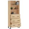 Stylish Highboard Sonoma Oak 69.5x34x180 cm - HipoMarket