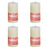 Bolsius Rustic Pillar Candles Shine 4 pcs 130x68 mm Soft Pearl Colour soft pearl Size 130 x 68 mm Quantity in Package 4 