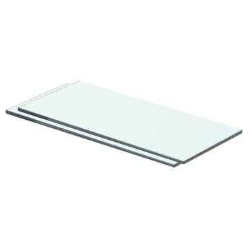 Clear Glass Shelves - 2 pcs, 40x12 cm | HipoMarket UK