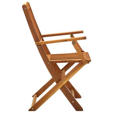 Folding Outdoor Chairs - 2 pcs Solid Acacia Wood | HipoMarket