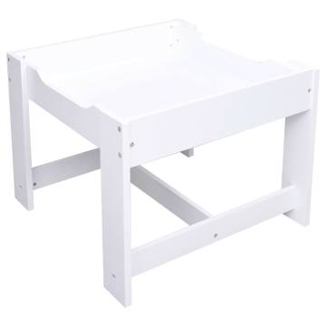 Children's Table with 2 Chairs - White MDF | Hipo Market