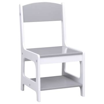 Children's Table with 2 Chairs - White MDF | Hipo Market