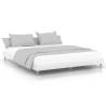 White Bed Frame 160x200 cm | Engineered Wood Frame