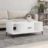 Coffee Table White 102x50x40 cm Engineered Wood Colour white Quantity in Package 1 