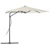 Outdoor Parasol with Steel Pole 300 cm Sand Colour sand 