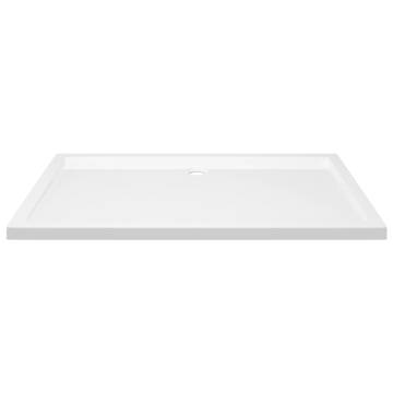 Rectangular ABS Shower Base Tray White 70x120 cm - Hipo Market