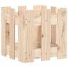 Garden Planter with Fence Design - Solid Pine 30x30x30 cm