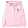 Kids' Hooded Sweatshirt with Zip Bright Pink 92 Size 92 (1.5-2y) 