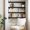 Wall Shelf Dark Brown - Solid Oak 100x30 cm | Hipo Market