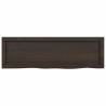 Wall Shelf Dark Brown - Solid Oak 100x30 cm | Hipo Market