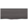 Wall Shelf Dark Brown 100x40 cm - Solid Oak Wood