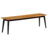 Bench 160x40x45 cm Solid Wood Mango and Iron Colour dark brown 