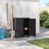 Outdoor Storage Cabinet Black 65x37x85 cm - Hipomarket