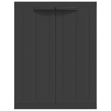 Outdoor Storage Cabinet Black 65x37x85 cm - Hipomarket