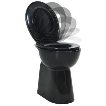 High Rimless Toilet - Soft Close & 7cm Higher Ceramic Black