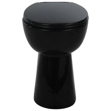 High Rimless Toilet - Soft Close & 7cm Higher Ceramic Black