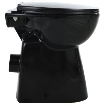 High Rimless Toilet - Soft Close & 7cm Higher Ceramic Black