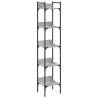 5-Tier Grey Sonoma Bookshelf | Space-Saving Design