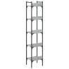 5-Tier Grey Sonoma Bookshelf | Space-Saving Design