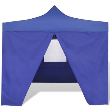 Foldable Tent 3x3m with 4 Walls - Blue for Outdoor Events