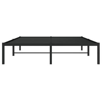 Robust Black Metal Bed Frame 140x200 cm | HipoMarket