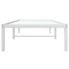 White Metal Bed Frame 75x190 cm - Classic Design & Storage