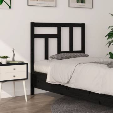 Black Pine Bed Headboard - Stylish & Supportive Design