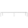 White Metal Bed Frame 75x190 cm - Classic Design & Storage