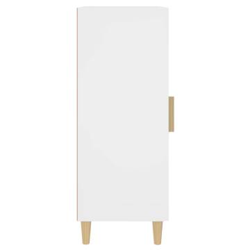 Stylish White Sideboard - 34.5x34x90 cm Engineered Wood