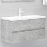 Concrete Grey Sink Cabinet with Built-in Basin | Hipomarket