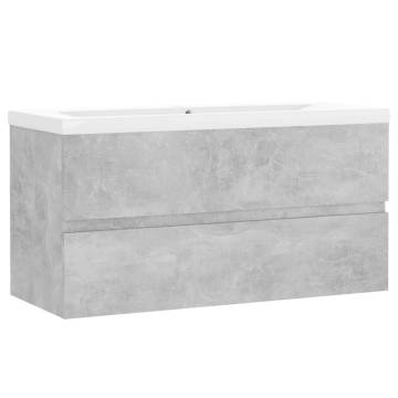 Concrete Grey Sink Cabinet with Built-in Basin | Hipomarket