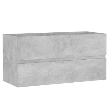 Concrete Grey Sink Cabinet with Built-in Basin | Hipomarket