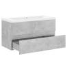 Concrete Grey Sink Cabinet with Built-in Basin | Hipomarket