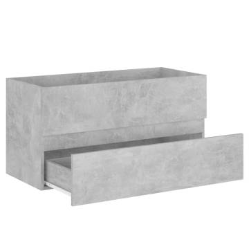 Concrete Grey Sink Cabinet with Built-in Basin | Hipomarket