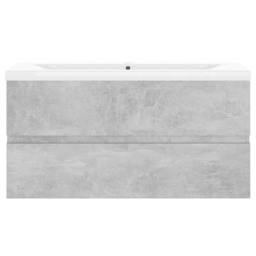 Concrete Grey Sink Cabinet with Built-in Basin | Hipomarket