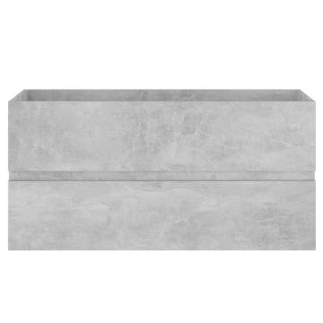 Concrete Grey Sink Cabinet with Built-in Basin | Hipomarket