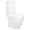 WC Ceramic Toilet Bathroom Round Toilet Bottom Water Flow White Colour white 