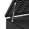 Garden Cushion Box PE Rattan 100x49x103.5 cm - Black