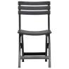 Folding Garden Chairs - 2 pcs Weather-Resistant Anthracite