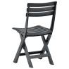 Folding Garden Chairs - 2 pcs Weather-Resistant Anthracite