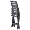 Folding Garden Chairs - 2 pcs Weather-Resistant Anthracite