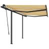 Manual Retractable Awning 3.5x2.5m - Yellow & White