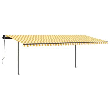 Manual Retractable Awning 3.5x2.5m - Yellow & White