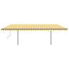 Manual Retractable Awning 3.5x2.5m - Yellow & White