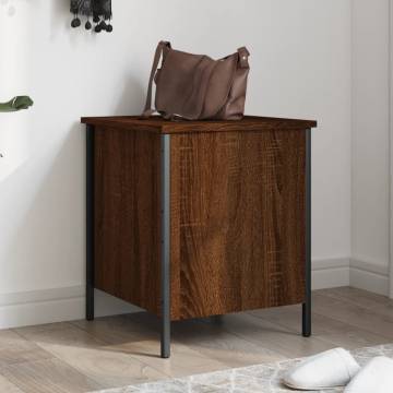 Elegant Brown Oak Storage Bench | 40x42.5x50 cm | HipoMarket